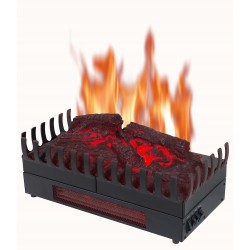 Foyer à buches avec effet flamme et chauffage 2000W