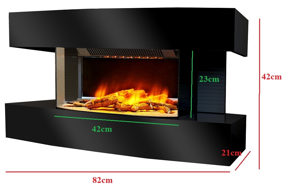 Chemin'Arte Cheminée électrique Murale Lounge Blanche 120 cm, Effet flamme LED | Leroy Merlin